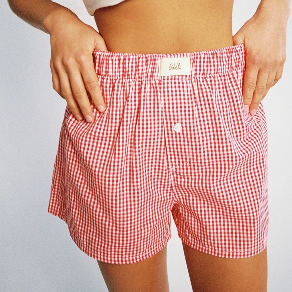 BRAND NEW ODDLI CLASSIC BOXERS IN RED GINGHAM